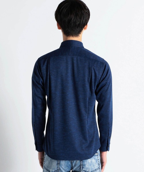 HIDEAWAYS NICOLE（ハイダウェイニコル）の「ホリゾンタルカラーストレッチシャツ（シャツ/ブラウス・メンズ・ネイビー/ボルドー/ライトグレー/ホワイト×ブラック・MEDIUM/LARGE/X-LARGE）」の6枚目の写真