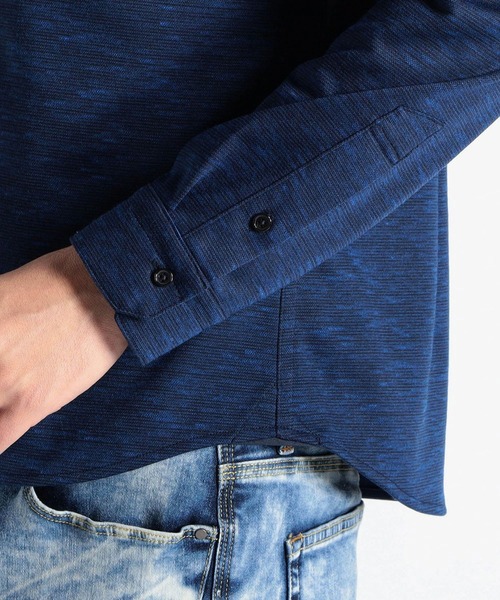 HIDEAWAYS NICOLE（ハイダウェイニコル）の「ホリゾンタルカラーストレッチシャツ（シャツ/ブラウス・メンズ・ネイビー/ボルドー/ライトグレー/ホワイト×ブラック・MEDIUM/LARGE/X-LARGE）」の10枚目の写真