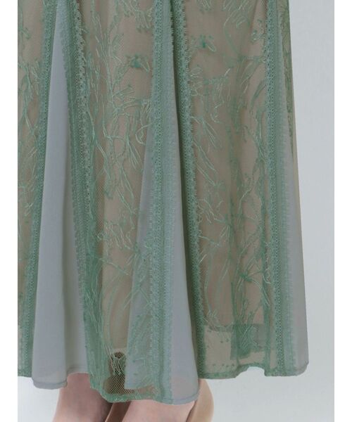 LAGUNAMOON（ラグナムーン）の「LADYフレアレースマーメイドワンピース（ドレス・レディース・ミント/ネイビー/モカ・SMALL/MEDIUM）」の6枚目の写真