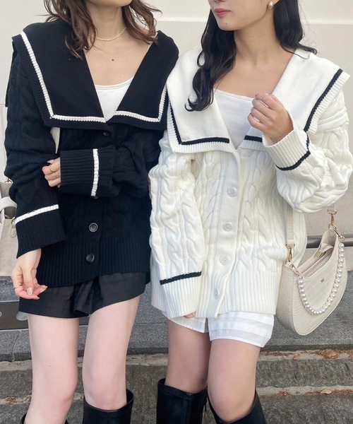 one after another NICE CLAUP（ワンアフターアナザーナイスクラップ）の「コットンボリュームスカート（スカート・レディース・ブラック/アイボリー・FREE）」の19枚目の写真