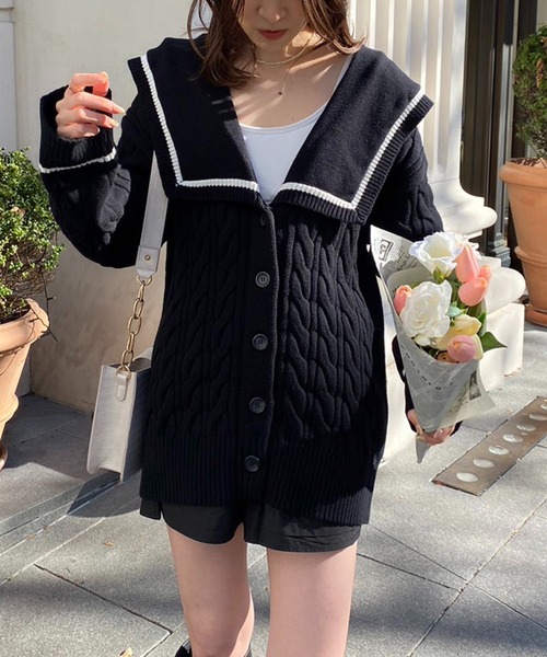 one after another NICE CLAUP（ワンアフターアナザーナイスクラップ）の「コットンボリュームスカート（スカート・レディース・ブラック/アイボリー・FREE）」の22枚目の写真