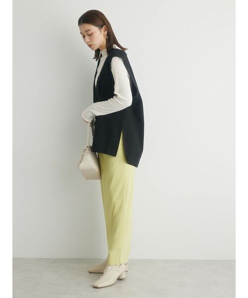 Green　Parks（グリーンパークス）の「Vネックベスト（ベスト・レディース・ブラック/インディゴブルー/ホワイト系その他2・FREE）」の6枚目の写真