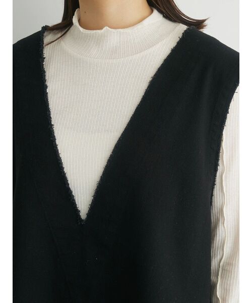 Green　Parks（グリーンパークス）の「Vネックベスト（ベスト・レディース・ブラック/インディゴブルー/ホワイト系その他2・FREE）」の14枚目の写真