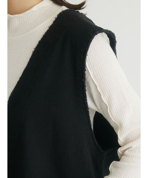 Green　Parks（グリーンパークス）の「Vネックベスト（ベスト・レディース・ブラック/インディゴブルー/ホワイト系その他2・FREE）」の16枚目の写真