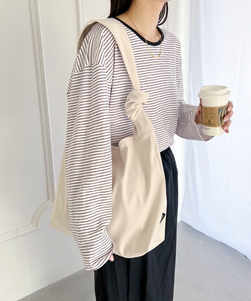 MYMOOD.(マイムード)の「【A4サイズ収納可】2WAYノットハンドルトートバッグ(トートバッグ・レディース・ブラック/アイボリー・FREE)」の17枚目の写真