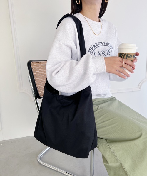 MYMOOD.(マイムード)の「【A4サイズ収納可】2WAYノットハンドルトートバッグ(トートバッグ・レディース・ブラック/アイボリー・FREE)」の22枚目の写真