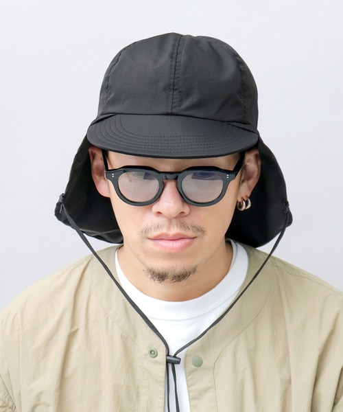 Basiquenti(ベーシックエンティ)の「撥水加工 ナイロン サンシェード付き ショートバイザー(キャップ・メンズ・ブラック/カーキ/グレー/ベージュ・FREE)」の5枚目の写真