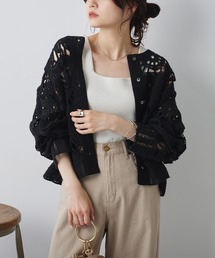 PUAL CE CIN | カギ針編み風2WAYカーディガン(カーディガン/ボレロ)