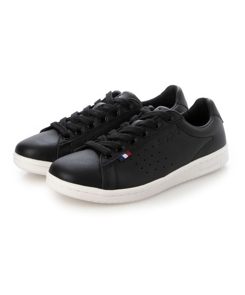le coq sportif(ルコックスポルティフ)の「コートスタイルスニーカー(LA ローラン LE / LA ROLAND LE(スニーカー・レディース・ブラック/ホワイト系その他2/ホワイト/サーモンピンク/アッシュグレー/ブラック×ブラック・22.5cm/23cm/23.5cm/24cm/24.5cm/25cm)」の4枚目の写真