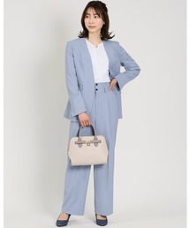 m.f.editorial（エムエフエディトリアル）の「m.f.エディトリアル レディース クールマックス/COOL MAX 1タックワイドパンツ(セットアップ可能)（スーツパンツ・レディース）」