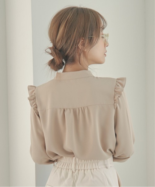 N WITH.(エヌウィズ)の「フリルブラウス(シャツ/ブラウス・レディース・ベージュ/ホワイト/ブラック・FREE)」の10枚目の写真