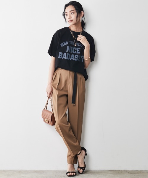 CHIC STYLE(シックスタイル)の「<大きいサイズ>ロゴプリントTシャツ シックスタイル(Tシャツ/カットソー・レディース・オフホワイト/ブラック・4L/LL/3L/5L/L)」の15枚目の写真