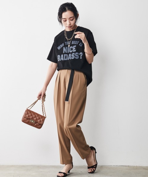 CHIC STYLE(シックスタイル)の「<大きいサイズ>ロゴプリントTシャツ シックスタイル(Tシャツ/カットソー・レディース・オフホワイト/ブラック・4L/LL/3L/5L/L)」の18枚目の写真