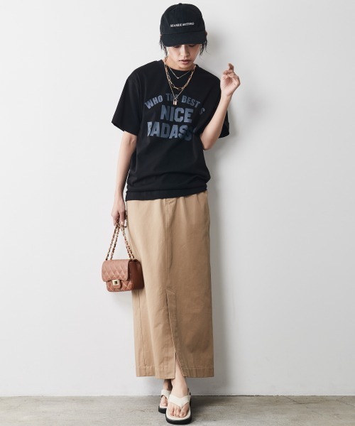 CHIC STYLE(シックスタイル)の「<大きいサイズ>ロゴプリントTシャツ シックスタイル(Tシャツ/カットソー・レディース・オフホワイト/ブラック・4L/LL/3L/5L/L)」の12枚目の写真