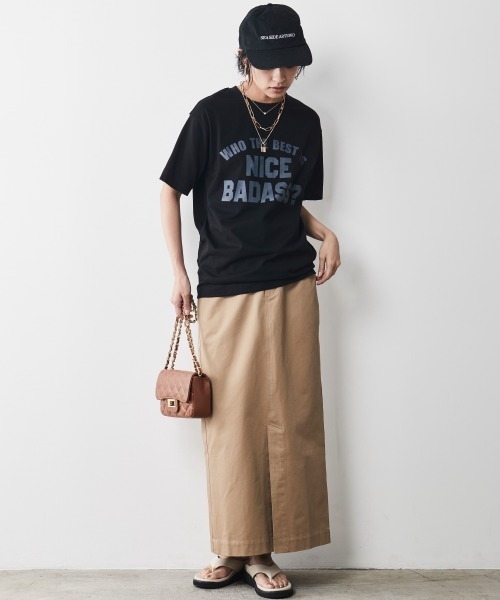 CHIC STYLE(シックスタイル)の「<大きいサイズ>ロゴプリントTシャツ シックスタイル(Tシャツ/カットソー・レディース・オフホワイト/ブラック・4L/LL/3L/5L/L)」の13枚目の写真