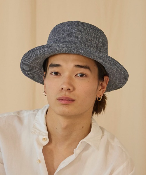 arth（アース）の「arth  GAMA Braid Optimo / アース（ハット・メンズ・ナチュラル/ネイビー・59cm）」の2枚目の写真