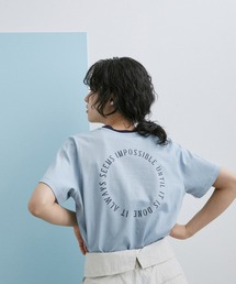 【サステナブル・WEB限定】ロゴプリントトリムTシャツ