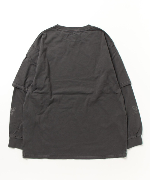 SILVER BULLET(シルバーバレット)の「『CavariA/キャバリア』フェイクレイヤード加工ロンTEE(Tシャツ/カットソー・メンズ・パープル/ブラック・L/M)」の4枚目の写真