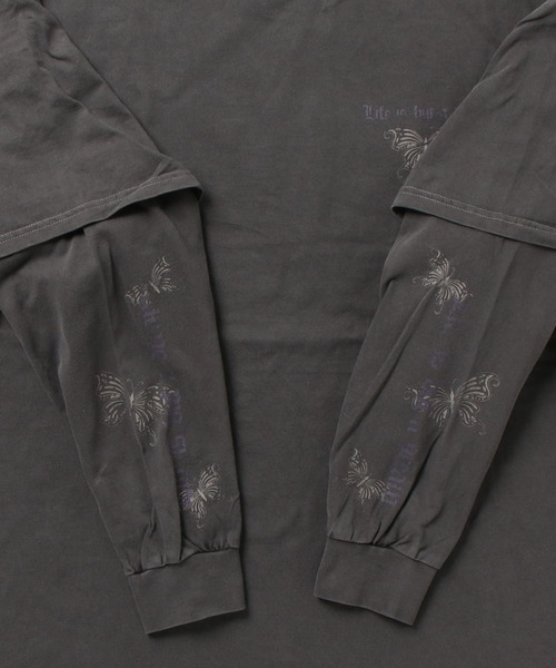 SILVER BULLET(シルバーバレット)の「『CavariA/キャバリア』フェイクレイヤード加工ロンTEE(Tシャツ/カットソー・メンズ・パープル/ブラック・L/M)」の6枚目の写真
