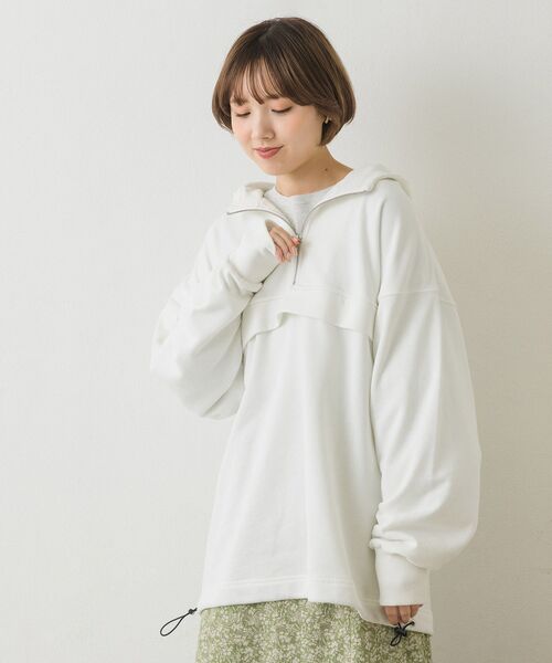 RETRO GIRL(レトロガール)の「アノラックBIGフーディー(Tシャツ/カットソー・レディース・ブラック/イエロー/オフホワイト・FREE)」の8枚目の写真