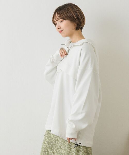 RETRO GIRL(レトロガール)の「アノラックBIGフーディー(Tシャツ/カットソー・レディース・ブラック/イエロー/オフホワイト・FREE)」の9枚目の写真