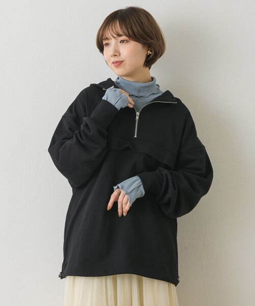 RETRO GIRL(レトロガール)の「アノラックBIGフーディー(Tシャツ/カットソー・レディース・ブラック/イエロー/オフホワイト・FREE)」の15枚目の写真