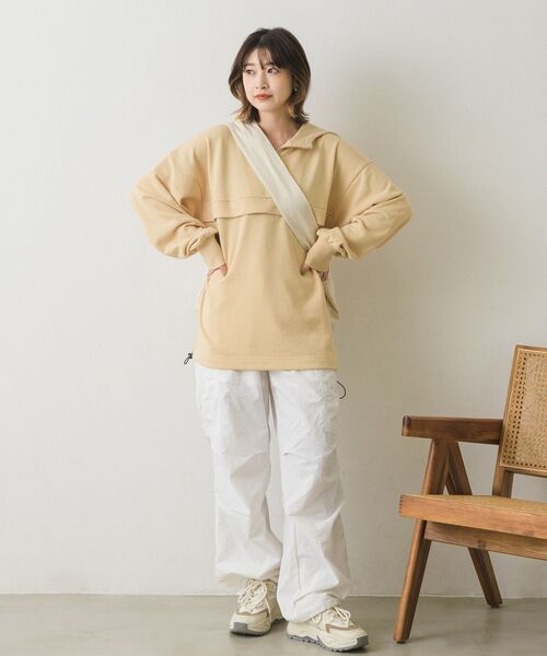 RETRO GIRL(レトロガール)の「アノラックBIGフーディー(Tシャツ/カットソー・レディース・ブラック/イエロー/オフホワイト・FREE)」の18枚目の写真