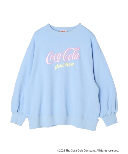 Coca Cola（コカコーラ）の「別注 Coca-Cola 「R」ネオンカラースウェット（スウェット・レディース・サックスブルー・FREE）」の3枚目の写真