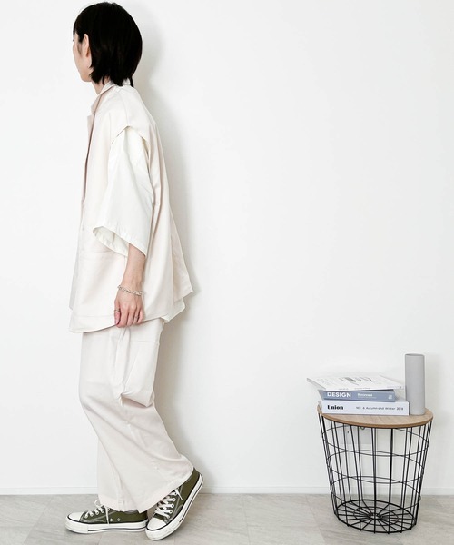 Anytime Songs（エニータイムソングス）の「TRシングルテーラードカラージレ（ベスト・メンズ・オフホワイト/グリーン/ブラック/モカ/ベージュ/サックスブルー・LARGE/X-LARGE/MEDIUM）」の8枚目の写真