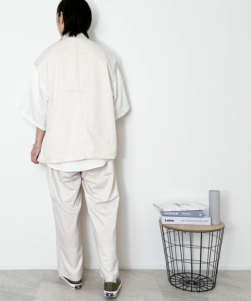 Anytime Songs（エニータイムソングス）の「TRシングルテーラードカラージレ（ベスト・メンズ・オフホワイト/グリーン/ブラック/モカ/ベージュ/サックスブルー・LARGE/X-LARGE/MEDIUM）」の9枚目の写真