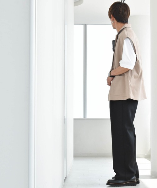 Anytime Songs（エニータイムソングス）の「TRシングルテーラードカラージレ（ベスト・メンズ・オフホワイト/グリーン/ブラック/モカ/ベージュ/サックスブルー・LARGE/X-LARGE/MEDIUM）」の15枚目の写真