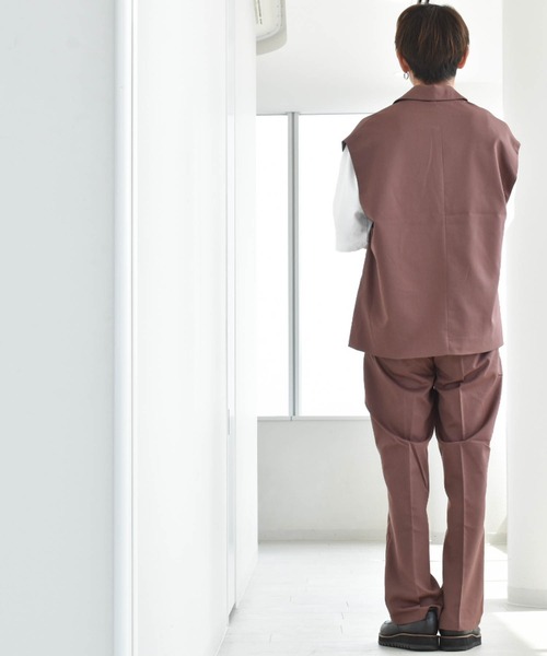 Anytime Songs（エニータイムソングス）の「TRシングルテーラードカラージレ（ベスト・メンズ・オフホワイト/グリーン/ブラック/モカ/ベージュ/サックスブルー・LARGE/X-LARGE/MEDIUM）」の12枚目の写真