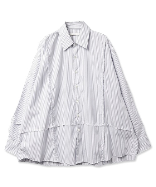 Jieda（ジエダ）の「STRIPE CUTTING OVER SHIRT（シャツ/ブラウス 