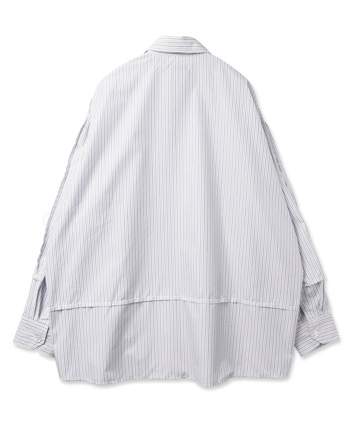 Jieda（ジエダ）の「STRIPE CUTTING OVER SHIRT（シャツ/ブラウス 