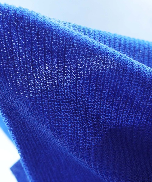 cheriella（シェリエラ）の「【cheriella】スクエアスリーブシアーショートニット SQUARE SLEEVE SHEER SHORT KNIT（ニット/セーター・レディース・ブルー/ライトベージュ/ブラック/カーキ・M）」の7枚目の写真