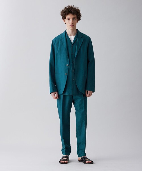 UNFILO（アンフィーロ）の「ライトリネン テーラード ジャケット（テーラードジャケット・メンズ・ブラック系/パイングリーン系/ベージュ系・LARGE/MEDIUM）」の12枚目の写真