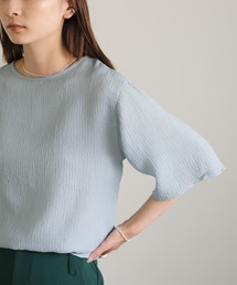 select MOCA | 2023 SS 楊柳シフォンハーフスリーブブラウス(シャツ/ブラウス)