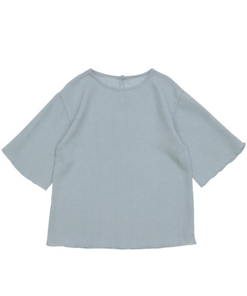 select MOCA(セレクトモカ)の「楊柳シフォンハーフスリーブブラウス(シャツ/ブラウス・レディース・ライトブルー/ブラック/アイボリー/イエロー・FREE)」の22枚目の写真