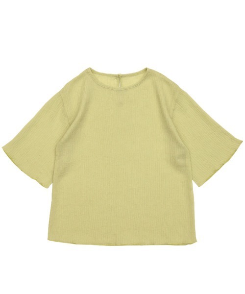 select MOCA(セレクトモカ)の「楊柳シフォンハーフスリーブブラウス(シャツ/ブラウス・レディース・ライトブルー/ブラック/アイボリー/イエロー・FREE)」の21枚目の写真