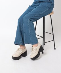 フリルマニッシュ厚底シューズ