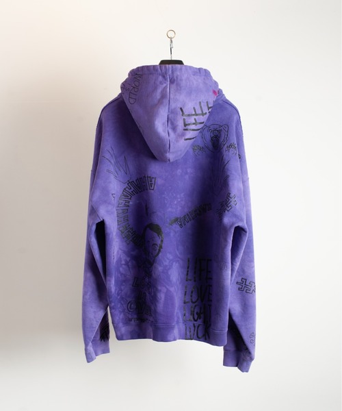 SEVESKIG（セヴシグ）の「SEVESKIG/セブシグ/Vintage graffiti foodie（パーカー・メンズ・ベージュ/ブラック/パープル・SMALL/MEDIUM/LARGE/X-LARGE）」の6枚目の写真