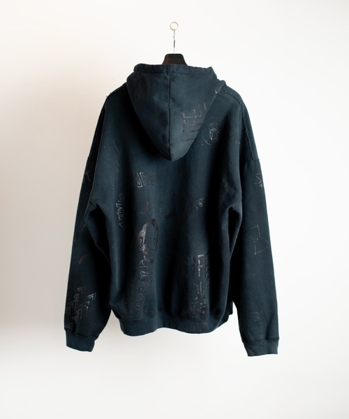 SEVESKIG（セヴシグ）の「SEVESKIG/セブシグ/Vintage graffiti foodie（パーカー・メンズ・ベージュ/ブラック/パープル・SMALL/MEDIUM/LARGE/X-LARGE）」の8枚目の写真