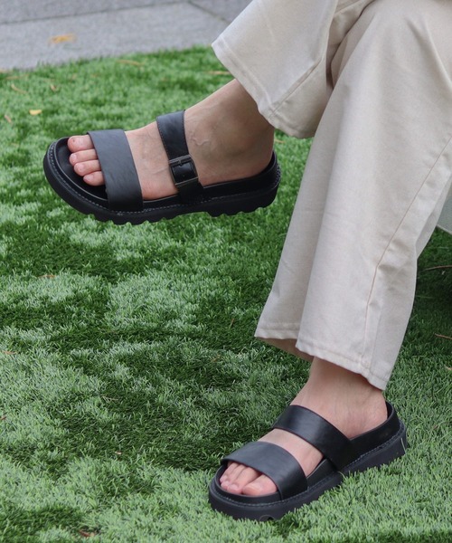 Dedes（デデス）の「軽量厚底 ストラップサンダル スライドサンダル（サンダル・メンズ・ブラック系1/ブラック系2・M/L/LL）」の15枚目の写真
