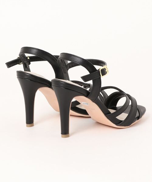 Miminy Piminy(ミミニー ピミニー)の「MiminyPiminy(ミミニーピミニー)8.5cmヒールラインベルトストラップサンダル(サンダル・レディース・ブラック/ピンク/ホワイト・S/L/LL/M)」の4枚目の写真