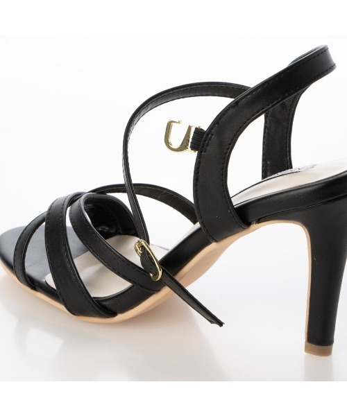 Miminy Piminy(ミミニー ピミニー)の「MiminyPiminy(ミミニーピミニー)8.5cmヒールラインベルトストラップサンダル(サンダル・レディース・ブラック/ピンク/ホワイト・S/L/LL/M)」の9枚目の写真