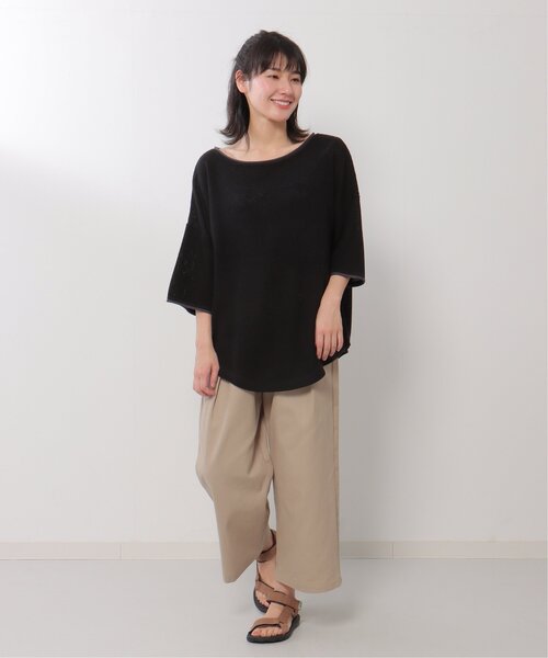 LBC（エルビーシー）の「ラーベン編みバックボタンプルオーバー（ニット/セーター・レディース・オフホワイト/ブルー/ブラック・M）」の20枚目の写真