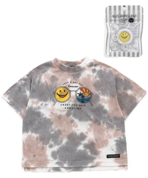 F.O.KIDS(エフオーキッズ)の「FOスマイルフェス タイダイTシャツ&虫よけクリップ セット(Tシャツ/カットソー・キッズ・イエロー/ベージュ/パープル・80/90/95/100/110/120/130/140)」の2枚目の写真