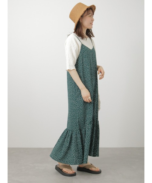 ehka sopo（エヘカソポ）の「ドット柄キャミソールワンピース（ワンピース・レディース・ブラック/グリーン/ネイビー・ﾌﾘ-）」の21枚目の写真