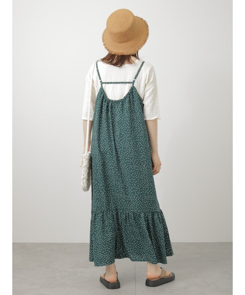 ehka sopo（エヘカソポ）の「ドット柄キャミソールワンピース（ワンピース・レディース・ブラック/グリーン/ネイビー・ﾌﾘ-）」の11枚目の写真