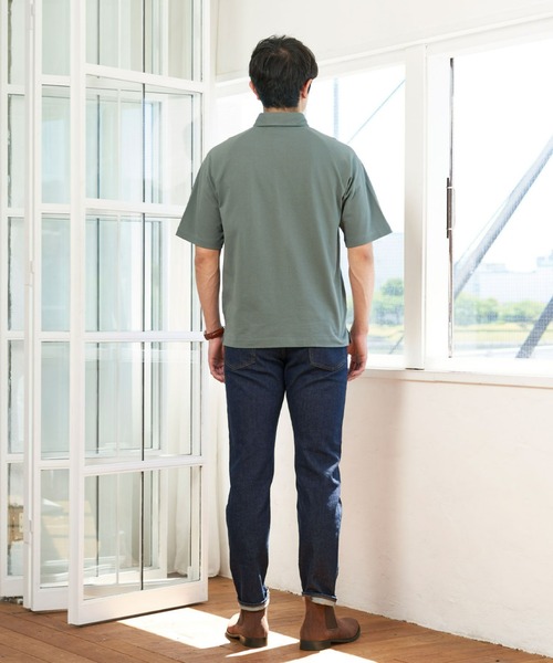 Pitta Re:)(ピッタリ)の「ビズポロ ボタンダウン 半袖ビジネスポロシャツ(ポロシャツ・メンズ・ライトグリーン・S/M/L/LL)」の8枚目の写真